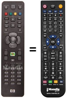 Comandament a dist&agrave;ncia equivalent HP MEDIACENTER