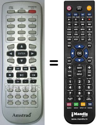 Comandament a distància equivalent Amstrad DXS3800