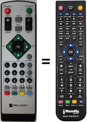 Comandament a distància equivalent Belson BST1005