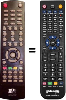 Comandament a distància equivalent Best Buy EasyHome TDT HD10