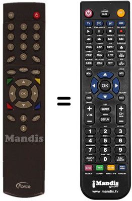 Comandament a dist&agrave;ncia equivalent Force DUOMASTER1030S