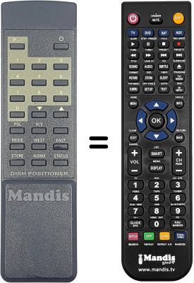 Comandament a dist&agrave;ncia equivalent Pace MSP990