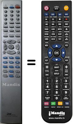 Comandament a dist&agrave;ncia equivalent DK DIGITAL DVD-R366