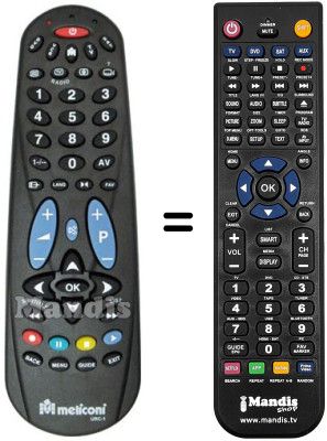 Comandament a dist&agrave;ncia equivalent MELICONI TPM100