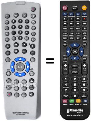 Comandament a dist&agrave;ncia equivalent TELE PILOT 87D