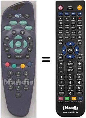 Comandament a dist&agrave;ncia equivalent RC1600 / 00