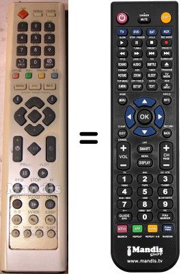 Comandament a dist&agrave;ncia equivalent H & B HB6000 PVR 160GB HB