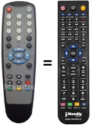 Comandament a dist&agrave;ncia equivalent IPTV BOXVIP400