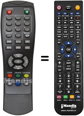 Comandament a distància equivalent MPMAN DVB-T2012