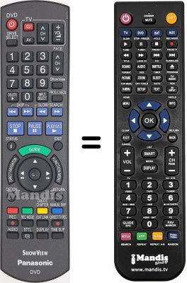 Comandament a distància equivalent Panasonic DMRE-X77
