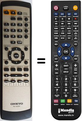 Comandament a distància equivalent Onkyo DV-SP501