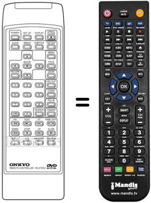 Comandament a distància equivalent RC375DV