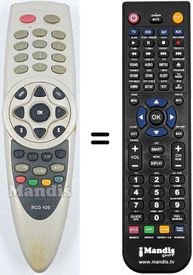 Comandament a distància equivalent RCD420