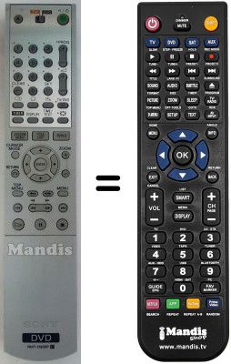 Comandament a distància equivalent Sony RDR-GX300