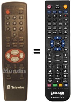 Comandament a distància equivalent TELEWIRE TW1026