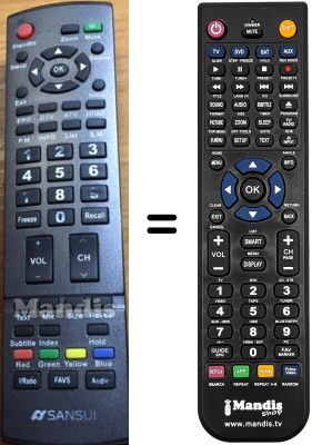 Comandament a distància equivalent Sansui 20 LCD 47HWB