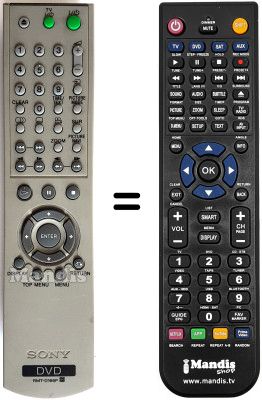 Comandament a distància equivalent Sony DVP-NS355