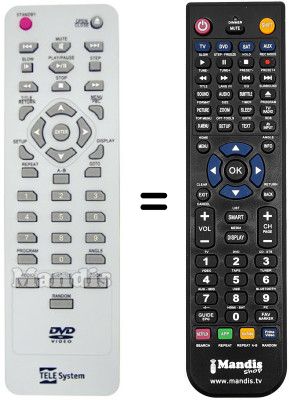 Comandament a dist&agrave;ncia equivalent Telesystem TS5.2VX