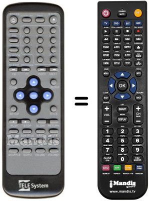 Comandament a dist&agrave;ncia equivalent Telesystem TS5200VXB
