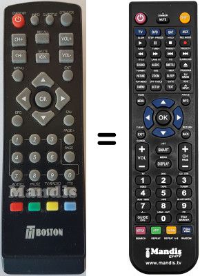 Comandament a dist&agrave;ncia equivalent Tboston RT3620