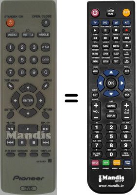 Comandament a distància equivalent Pioneer DV-U7