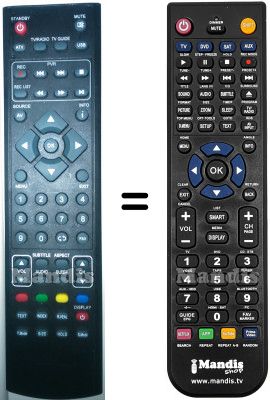 Comandament a distància equivalent Blaupunkt HVS57578