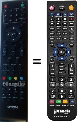 Comandament a distància equivalent DYON HVS57314