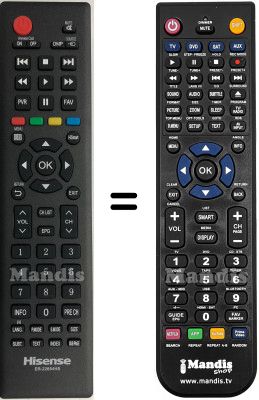 Comandament a distància equivalent Hisense HVS57473