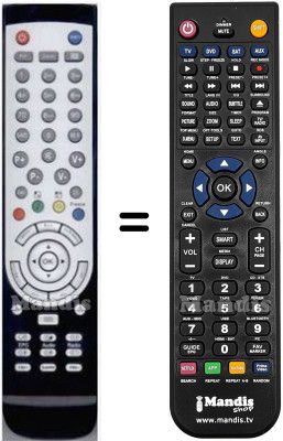 Comandament a distància equivalent Telefunken HVS57658