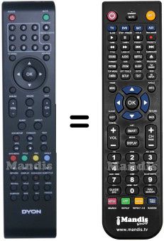 Comandament a distància equivalent HVS57523