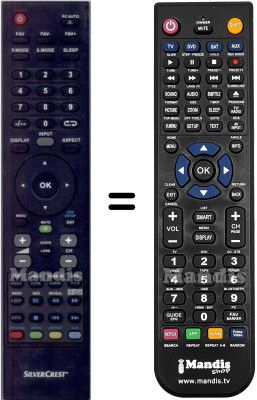 Comandament a dist&agrave;ncia equivalent Silvercrest HVS57383