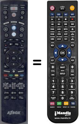 Comandament a dist&agrave;ncia equivalent AZ-BOX WHV12363W