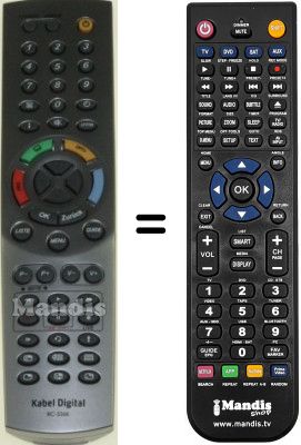 Comandament a dist&agrave;ncia equivalent Humax SEC15998W