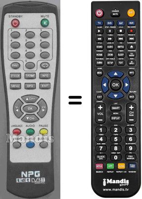 Comandament a distància equivalent Npg WHV15250W