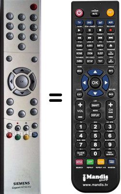 Comandament a distància equivalent Siemens WHV3925W