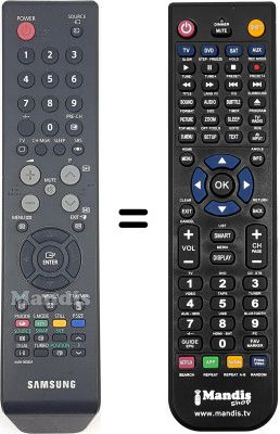 Comandament a distància equivalent Samsung HVS54876