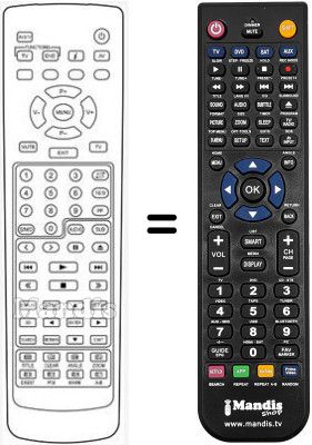 Comandament a distància equivalent Granprix HVS54201