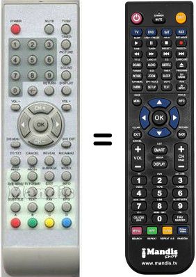 Comandament a dist&agrave;ncia equivalent Saivod HVS54877