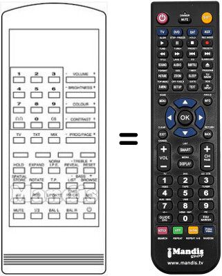 Comandament a distància equivalent HVS54538