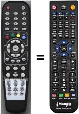 Comandament a distància equivalent HVS54927