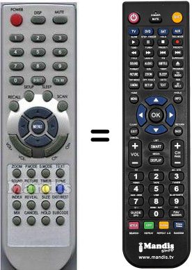 Comandament a dist&agrave;ncia equivalent HVS54917