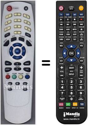 Comandament a distància equivalent Smart HVS53482