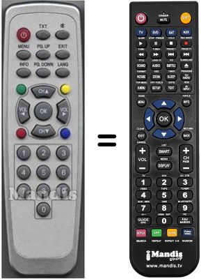 Comandament a distància equivalent HVS53696