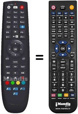 Comandament a distància equivalent HVS53460