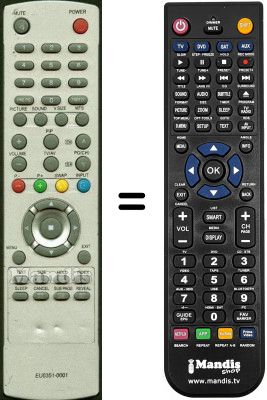 Comandament a distància equivalent Bluesky WHV15566