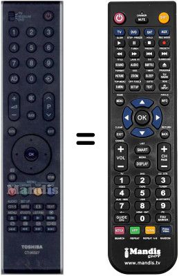 Comandament a dist&agrave;ncia equivalent Toshiba WHV15780