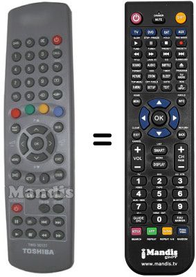 Comandament a dist&agrave;ncia equivalent Toshiba SEC0609