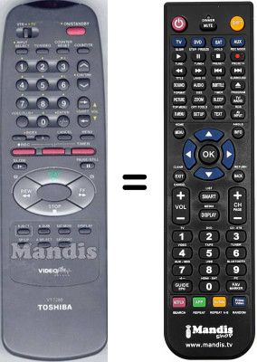 Comandament a dist&agrave;ncia equivalent Toshiba WHV15218