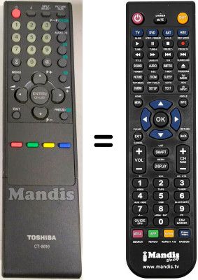 Comandament a dist&agrave;ncia equivalent Toshiba SEC14266
